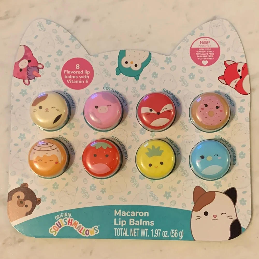 Squishmallows 8 Flavored Lip Balm Macaron Lip Balms